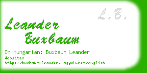 leander buxbaum business card